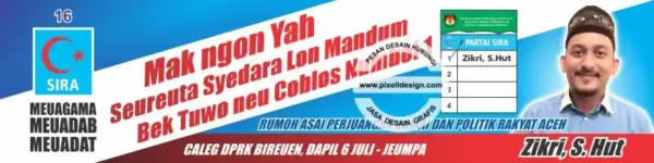 desain banner spanduk iklan caleg zikri