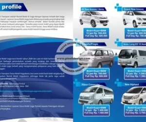 desain brosur flyer iklan jasa sewa rental mobil 1