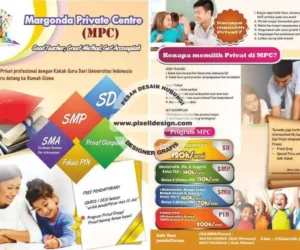 desain brosur flyer iklan pendidikan jasa bimbel les privat kursus SD SMP SMA 2