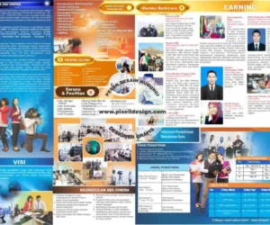 desain brosur flyer iklan pendidikan pendaftaran penerimaan siswa baru akademi ABA 2