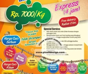 desain iklan flyer brosur jasa laundry 4