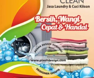 desain iklan flyer brosur jasa laundry 5