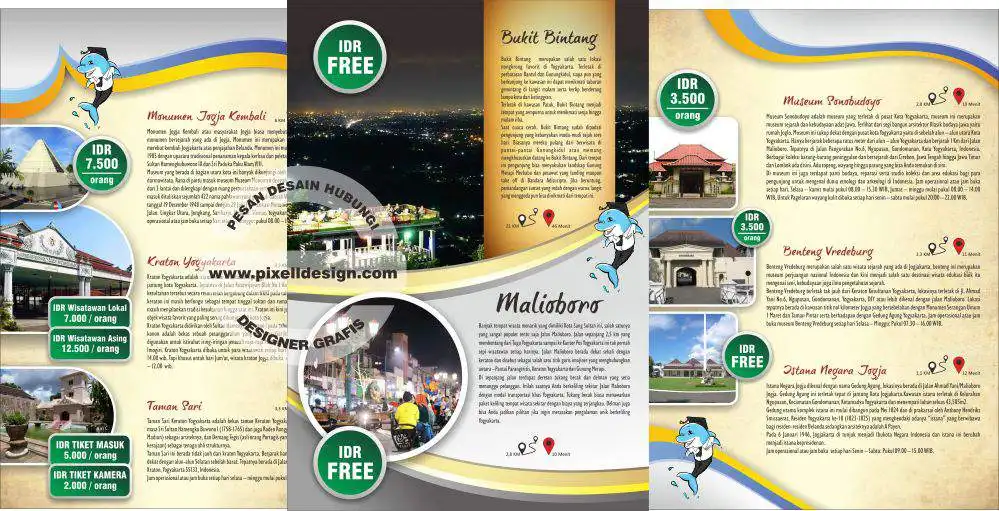 desain brosur flyer iklan wisata jogja city tour