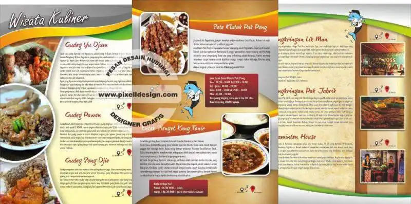 desain brosur flyer iklant wisata kuliner