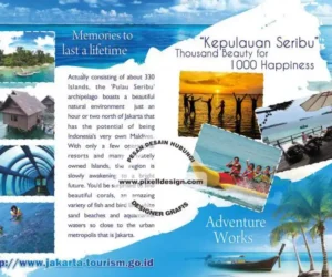 desain iklan flyer brosur wisata pulau seribu 1