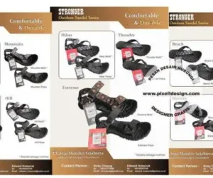 desain katalog iklan produk sandal 1