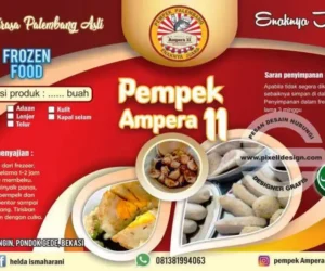 desain kemasan pempek ampera